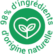 98% d'ingrédients d'origine naturelle